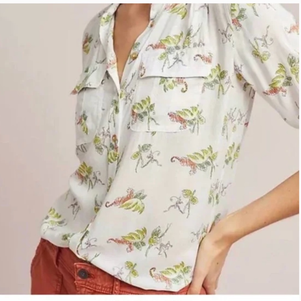 Maeve for Anthropologie button down shirt